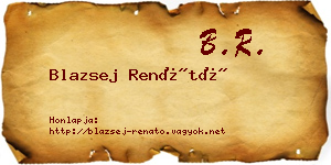Blazsej Renátó névjegykártya