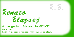 renato blazsej business card